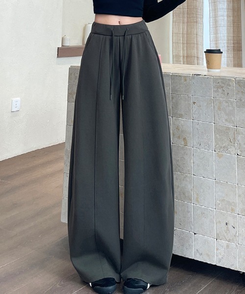 FLINEA（フリネア）の「ドローストリングリラックスワイドパンツ（その他パンツ・レディース・ネイビー/ブラック/ダークグレー/カーキ・FREE）」の18枚目の写真