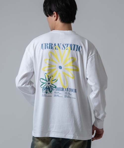 SIDEWAY STANCE(サイドウェイスタンス)の「【SIDEWAY STANCE】フラワープリント 長袖Tシャツ(Tシャツ/カットソー・メンズ・ブラック/ホワイト/カーキ・LARGE/MEDIUM/SMALL/X-LARGE)」の5枚目の写真