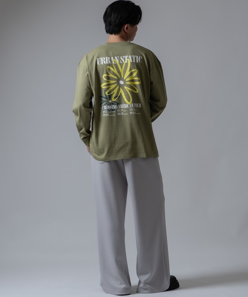 SIDEWAY STANCE(サイドウェイスタンス)の「【SIDEWAY STANCE】フラワープリント 長袖Tシャツ(Tシャツ/カットソー・メンズ・ブラック/ホワイト/カーキ・LARGE/MEDIUM/SMALL/X-LARGE)」の12枚目の写真