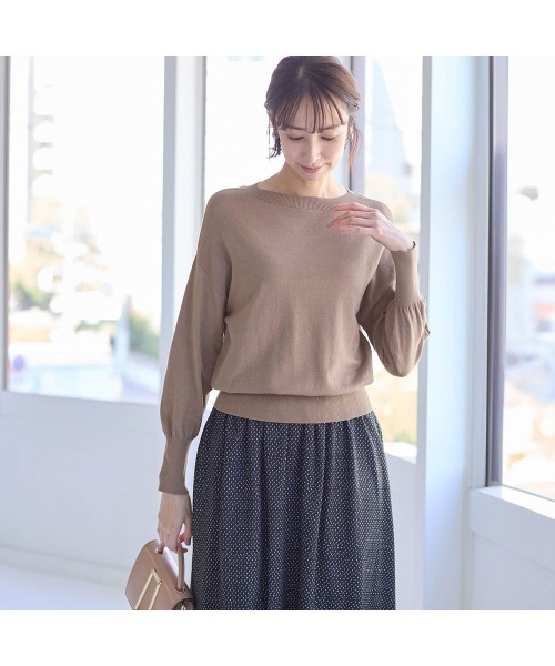 StyleNote(スタイルノート)の「制服のように着られるオフィスニット【乾燥機OK】(ニット/セーター・レディース・ブラック/ネイビー/グレー/モカ・L/M/S)」の9枚目の写真