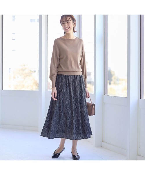 StyleNote(スタイルノート)の「制服のように着られるオフィスニット【乾燥機OK】(ニット/セーター・レディース・ブラック/ネイビー/グレー/モカ・L/M/S)」の10枚目の写真