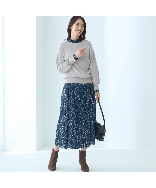 StyleNote(スタイルノート)の「制服のように着られるオフィスニット【乾燥機OK】(ニット/セーター・レディース・ブラック/ネイビー/グレー/モカ・L/M/S)」の16枚目の写真