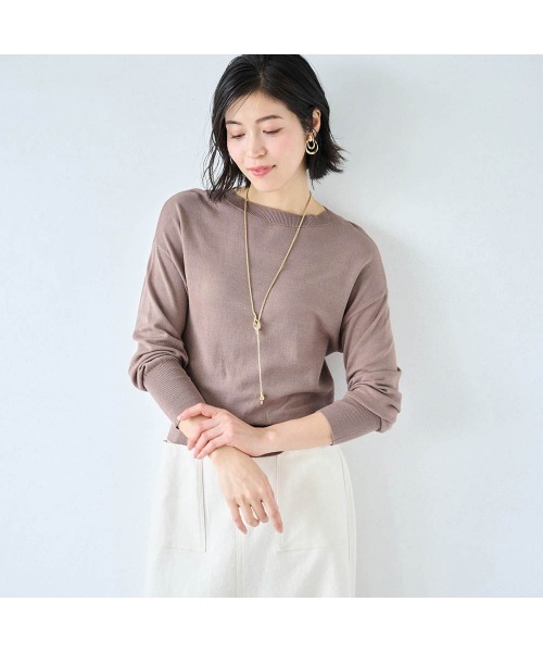 StyleNote(スタイルノート)の「制服のように着られるオフィスニット【乾燥機OK】(ニット/セーター・レディース・ブラック/ネイビー/グレー/モカ・L/M/S)」の18枚目の写真