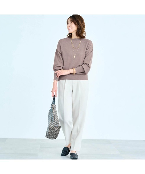 StyleNote(スタイルノート)の「制服のように着られるオフィスニット【乾燥機OK】(ニット/セーター・レディース・ブラック/ネイビー/グレー/モカ・L/M/S)」の20枚目の写真