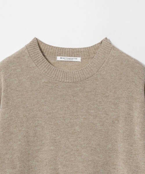 BEAUTY&YOUTH UNITED ARROWS(ビューティーアンドユースユナイテッドアローズ)の「ウールカシミヤ天竺 クルーネック ニットプルオーバー ウォッシャブル(ニット/セーター・レディース・ピンク/ライム/ベージュ/ブラック・FREE)」の6枚目の写真