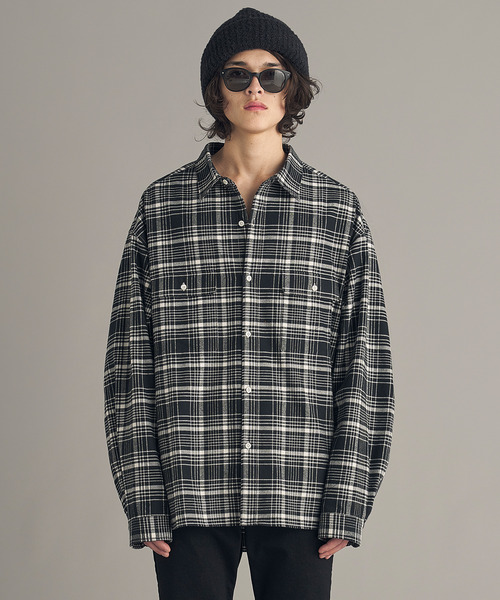 VICTIM（ヴィクティム）の「VICTIM ヴィクティム / BIG CHECK SHIRT ビッグシルエットチェックシャツ / VTM-26-S-109（シャツ/ブラウス・メンズ・ブラック/ネイビー・1/2/3）」の2枚目の写真
