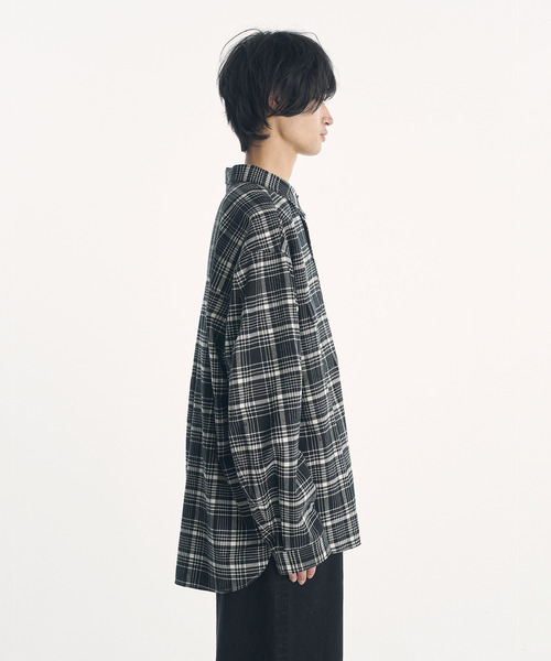 VICTIM（ヴィクティム）の「VICTIM ヴィクティム / BIG CHECK SHIRT ビッグシルエットチェックシャツ / VTM-26-S-109（シャツ/ブラウス・メンズ・ブラック/ネイビー・1/2/3）」の10枚目の写真