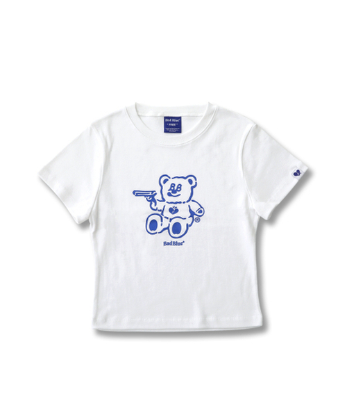 BadBlue(バッドブルー)の「BadBear Slim Tee White(Tシャツ/カットソー・レディース・その他・FREE)」の2枚目の写真