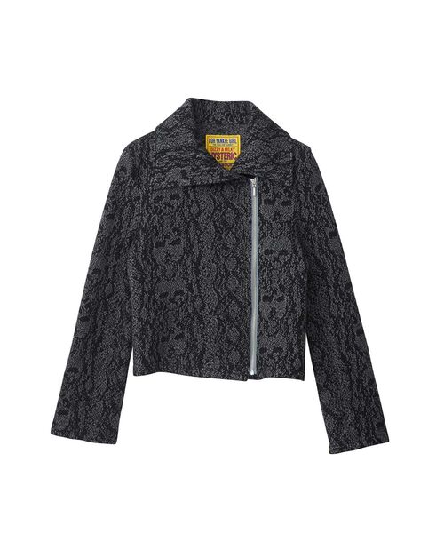 HYSTERIC GLAMOUR(ヒステリックグラマー)の「SKULL PYTHON柄 ジャンパー(その他アウター・レディース・チャコールグレー/ピンク系その他・FREE)」の2枚目の写真