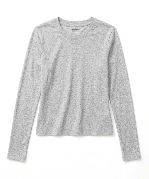 REBRENNER(リブレンナー)の「50 ムード スリムフィット クロップドロングスリーブ ブラウン(Tシャツ/カットソー・レディース・その他・FREE)」の16枚目の写真
