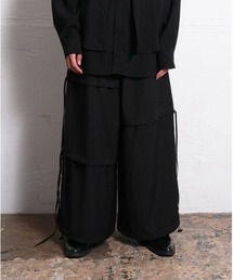 Ruze（ルゼ）の「Asymmetry drawstring wide pants II/アシンメトリードローストリングワイドパンツ（スウェットパンツ）」