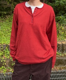 BROKEN BASE(�u���[�N���x�[�X)��Henley Neck Fine Gauge Knit / �w�����[�l�b�N�t�@�C���Q�[�W�j�b�g(�j�b�g/�Z�[�^�[)