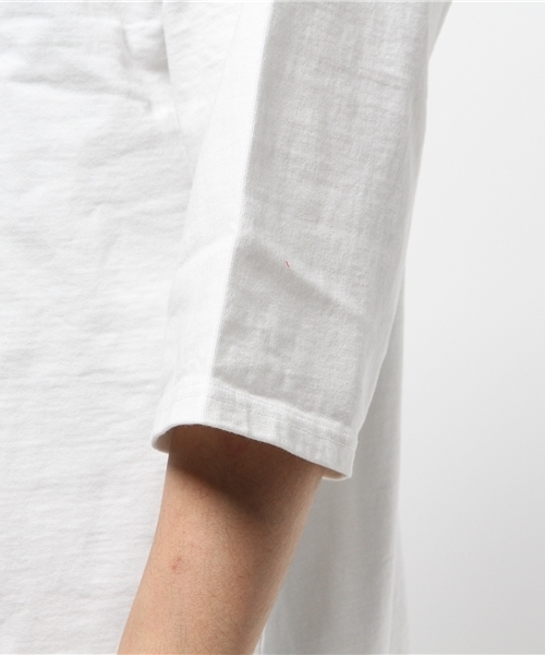 Lui's（ルイス）の「Lui's(ルイス) 空紡糸7分袖BIGTシャツ（Tシャツ/カットソー・メンズ・オフホワイト/ブラック/グレー・FREE）」の7枚目の写真