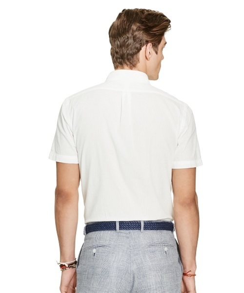 POLO RALPH LAUREN(ポロ ラルフ ローレン)の「スリム コットン シアサッカー シャツ(シャツ/ブラウス・メンズ・ネイビー/ホワイト・SMALL/LARGE/MEDIUM/X-LARGE/X-SMALL)」の15枚目の写真