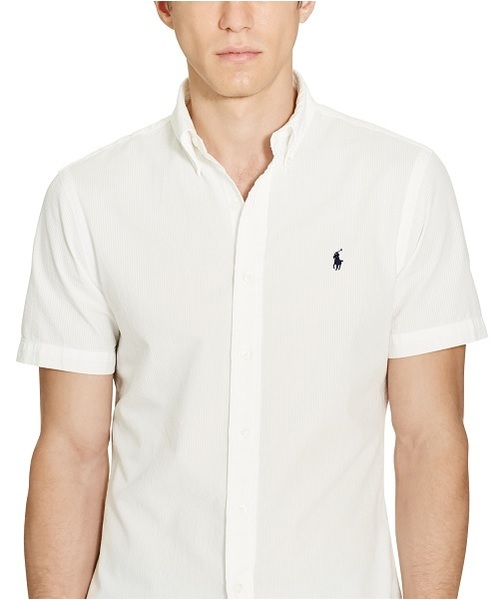 POLO RALPH LAUREN(ポロ ラルフ ローレン)の「スリム コットン シアサッカー シャツ(シャツ/ブラウス・メンズ・ネイビー/ホワイト・SMALL/LARGE/MEDIUM/X-LARGE/X-SMALL)」の16枚目の写真