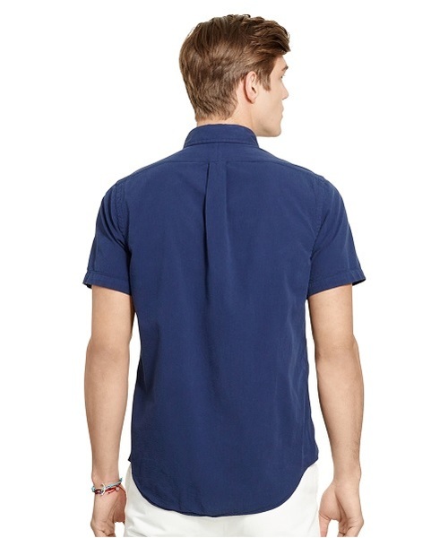 POLO RALPH LAUREN(ポロ ラルフ ローレン)の「スリム コットン シアサッカー シャツ(シャツ/ブラウス・メンズ・ネイビー/ホワイト・SMALL/LARGE/MEDIUM/X-LARGE/X-SMALL)」の12枚目の写真