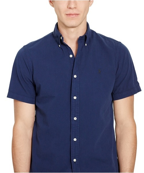 POLO RALPH LAUREN(ポロ ラルフ ローレン)の「スリム コットン シアサッカー シャツ(シャツ/ブラウス・メンズ・ネイビー/ホワイト・SMALL/LARGE/MEDIUM/X-LARGE/X-SMALL)」の13枚目の写真