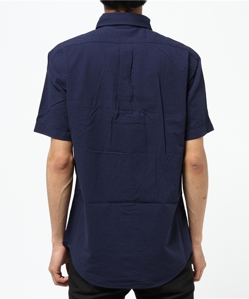 POLO RALPH LAUREN(ポロ ラルフ ローレン)の「スリム コットン シアサッカー シャツ(シャツ/ブラウス・メンズ・ネイビー/ホワイト・SMALL/LARGE/MEDIUM/X-LARGE/X-SMALL)」の4枚目の写真