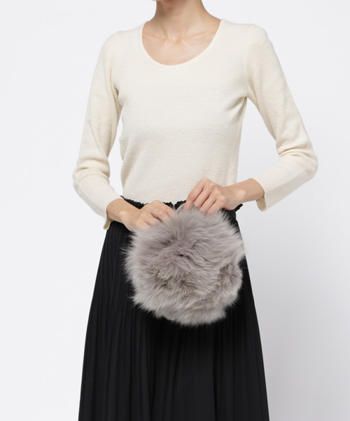 LOVELESS（ラブレス）の「【LOVELESS】WOMENS フォックスファーミニバッグ（ハンドバッグ・レディース・グレー・FREE）」の8枚目の写真