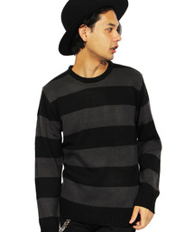 ８(eight) | ボーダー ニットセーター ざっくりニット ロック (ニット/セーター)