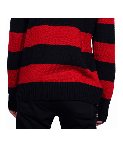 8(eight)（エイト）の「ボーダー ニットセーター ざっくりニット