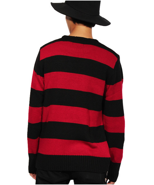 ８(eight)（エイト）の「ボーダー ニットセーター ざっくりニット ロック （ニット/セーター・メンズ・ホワイト×ブラック/ブラック×グレー/ブラック×レッド・MEDIUM/LARGE）」の17枚目の写真
