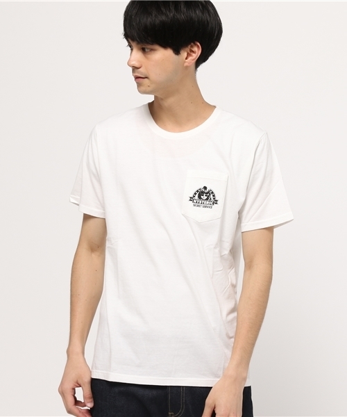 HYSTERIC GLAMOUR（ヒステリックグラマー）の「SECRET SERVICE pt ポケ付 T-SH（Tシャツ/カットソー・メンズ・ホワイト/インディゴブルー/トップグレー・SMALL/MEDIUM/LARGE/X-LARGE）」の4枚目の写真