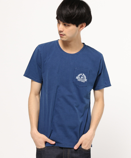 HYSTERIC GLAMOUR（ヒステリックグラマー）の「SECRET SERVICE pt ポケ付 T-SH（Tシャツ/カットソー・メンズ・ホワイト/インディゴブルー/トップグレー・SMALL/MEDIUM/LARGE/X-LARGE）」の6枚目の写真