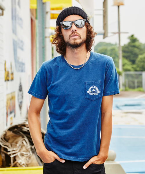 HYSTERIC GLAMOUR（ヒステリックグラマー）の「SECRET SERVICE pt ポケ付 T-SH（Tシャツ/カットソー・メンズ・ホワイト/インディゴブルー/トップグレー・SMALL/MEDIUM/LARGE/X-LARGE）」の7枚目の写真
