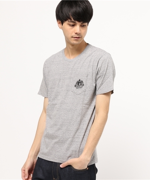 HYSTERIC GLAMOUR（ヒステリックグラマー）の「SECRET SERVICE pt ポケ付 T-SH（Tシャツ/カットソー・メンズ・ホワイト/インディゴブルー/トップグレー・SMALL/MEDIUM/LARGE/X-LARGE）」の8枚目の写真