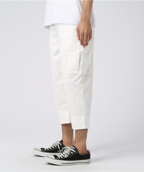 rovtski(ロフトスキー)の「ストレッチサテンカーゴクロップドパンツ(カーゴパンツ・メンズ・ベージュ/カーキ/ホワイト/ネイビー・MEDIUM/LARGE)」の10枚目の写真