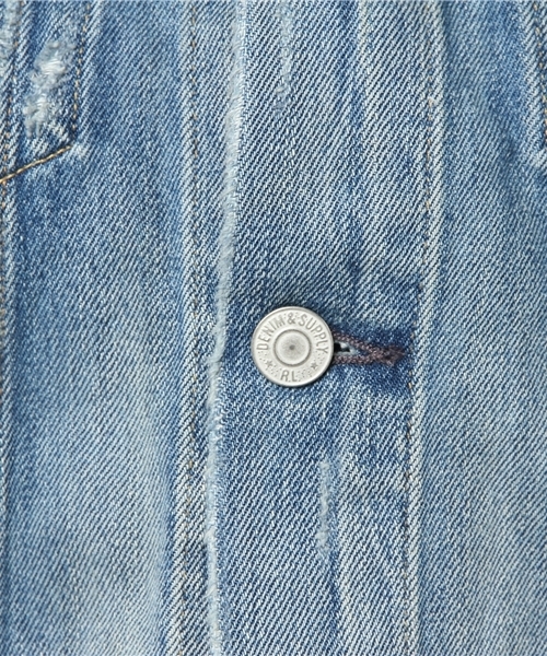 Denim & Supply Ralph Lauren（デニムアンドサプライラルフローレン）の「パッチド デニム ボーイフレンド ジャケット（デニムジャケット・レディース・ブルー系9・LARGE/X-SMALL/SMALL/MEDIUM）」の6枚目の写真