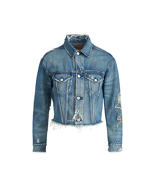 Denim & Supply Ralph Lauren（デニムアンドサプライラルフローレン）の「パッチド デニム ボーイフレンド ジャケット（デニムジャケット・レディース・ブルー系9・LARGE/X-SMALL/SMALL/MEDIUM）」の13枚目の写真