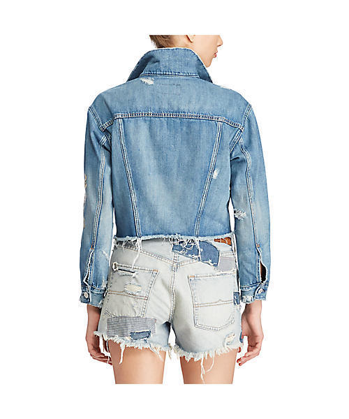Denim & Supply Ralph Lauren（デニムアンドサプライラルフローレン）の「パッチド デニム ボーイフレンド ジャケット（デニムジャケット・レディース・ブルー系9・LARGE/X-SMALL/SMALL/MEDIUM）」の16枚目の写真