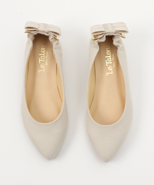LE TALON（ルタロン）の「2cmポインテッドバックリボンフラット（その他シューズ・レディース・ネイビー/ブラック/アイボリー・38/37.5/36/37/36.5/35.5）」の7枚目の写真