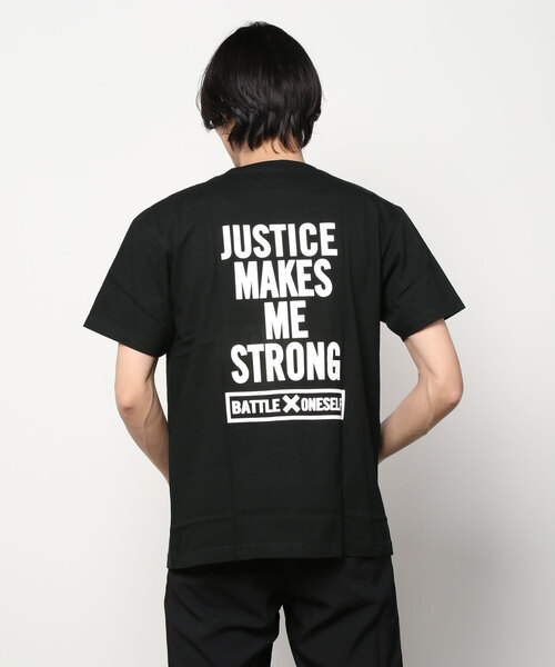 DOUBLE STEAL（ダブルスティール）の「STRONG LOGO Ｔシャツ（Tシャツ/カットソー・メンズ・ブラック/ホワイト・MEDIUM/LARGE/X-LARGE/XX-LARGE）」の5枚目の写真