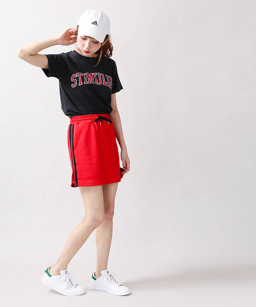 WEGO（ウィゴー）の「WEGO/サイドラインスリットジョグスカパン（スカート・レディース・サックスブルー/ライトピンク/ブラック/ホワイト/レッド/ブラック系その他・FREE）」の20枚目の写真