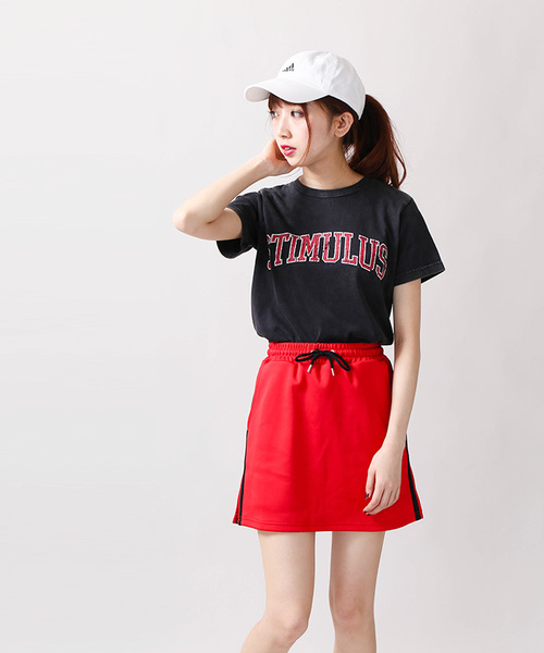 WEGO（ウィゴー）の「WEGO/サイドラインスリットジョグスカパン（スカート・レディース・サックスブルー/ライトピンク/ブラック/ホワイト/レッド/ブラック系その他・FREE）」の21枚目の写真