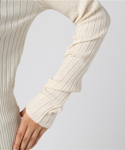 STUDIOUS（ステュディオス）の「ウォッシャブルクルーリブニット（ニット/セーター・レディース・ブラック/オフホワイト/ピンク/ブルー・FREE）」の9枚目の写真