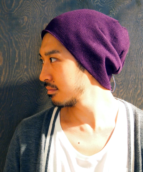 BEAMS（ビームス）の「□【WEB限定】 BEAMS / BASIC トリコロールワッチキャップ（ニットキャップ/ビーニー・メンズ・ブラック/チャコールグレー/オリーブ/ブルー/パープル/ワイン/ブラウン・FREE）」の6枚目の写真