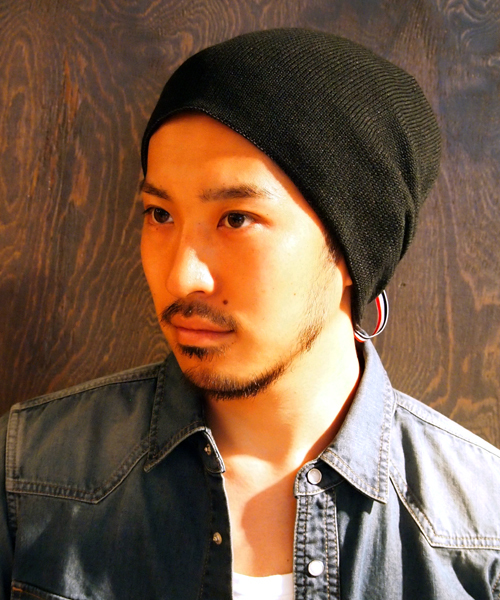 BEAMS（ビームス）の「□【WEB限定】 BEAMS / BASIC トリコロールワッチキャップ（ニットキャップ/ビーニー・メンズ・ブラック/チャコールグレー/オリーブ/ブルー/パープル/ワイン/ブラウン・FREE）」の2枚目の写真