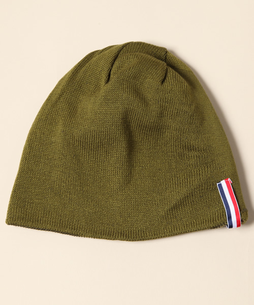 BEAMS（ビームス）の「□【WEB限定】 BEAMS / BASIC トリコロールワッチキャップ（ニットキャップ/ビーニー・メンズ・ブラック/チャコールグレー/オリーブ/ブルー/パープル/ワイン/ブラウン・FREE）」の11枚目の写真