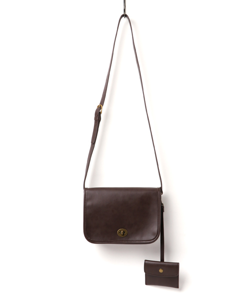 WEGO（ウィゴー）の「WEGO/フラップレトロショルダーバッグ（ショルダーバッグ・メンズ・ブラック/ブラウン/その他1・FREE）」の9枚目の写真