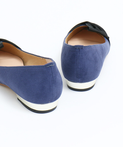 PICHE ABAHOUSE(ピシェ アバハウス)の「【WEB別注】リボンフラットパンプス(パンプス・レディース・その他/ピンク/ベージュ/ネイビー・35/36/37/38/39)」の9枚目の写真