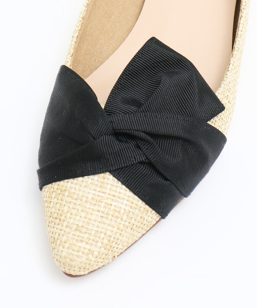 PICHE ABAHOUSE(ピシェ アバハウス)の「【WEB別注】リボンフラットパンプス(パンプス・レディース・その他/ピンク/ベージュ/ネイビー・35/36/37/38/39)」の12枚目の写真