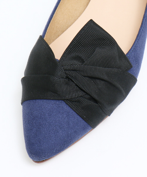 PICHE ABAHOUSE(ピシェ アバハウス)の「【WEB別注】リボンフラットパンプス(パンプス・レディース・その他/ピンク/ベージュ/ネイビー・35/36/37/38/39)」の13枚目の写真