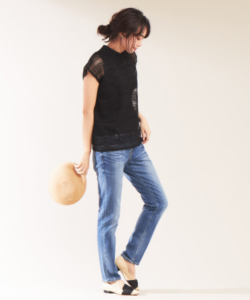 PICHE ABAHOUSE(ピシェ アバハウス)の「【WEB別注】リボンフラットパンプス(パンプス・レディース・その他/ピンク/ベージュ/ネイビー・35/36/37/38/39)」の17枚目の写真