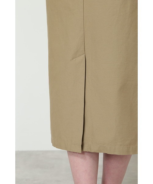 human woman(ヒューマンウーマン)の「コットン麻Iラインスカート(スカート・レディース・ベージュ系その他/カーキ・MEDIUM/SMALL)」の10枚目の写真