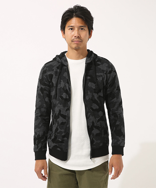 AZUL by moussy（アズールバイマウジー）の「カモパイルZIPパーカー（パーカー・メンズ・ダークネイビー/ブラック系その他・LARGE/MEDIUM/SMALL）」の15枚目の写真
