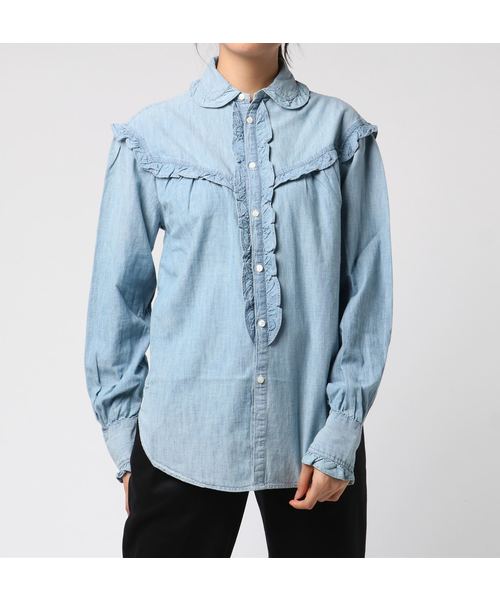 ポロラルフローレン ラッフル トリム デニム シャツ POLO RALPH LAUREN（ポロ ラルフ ローレン）の「ラッフルトリム デニム